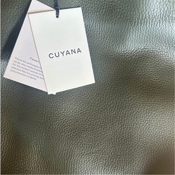 NWT Cuyana Dark Olive Tall Leather Tote Bag - Picture 2 of 5